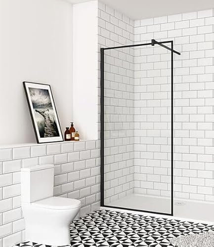 Aica Sanitär 140cm Duschwand Walk In Dusche Duschabtrennung Duschtrennwand ESG 8mm Glas H200cm