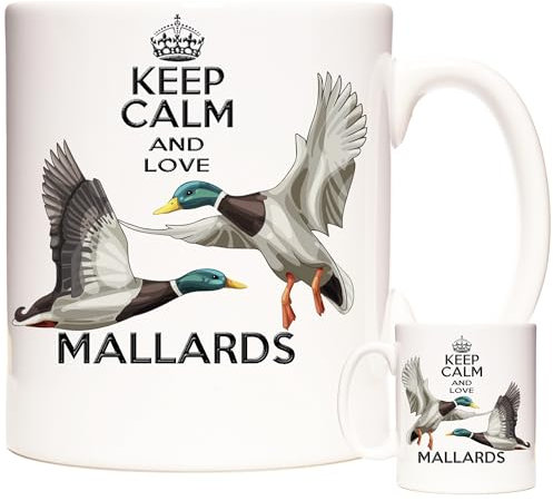 Mallard Coffee Mug. Keep Calm Love Mallards. Duck 11oz Ceramic Coffee Mug. Gift for Duck Lovers. Duck Theme Gift Mug
