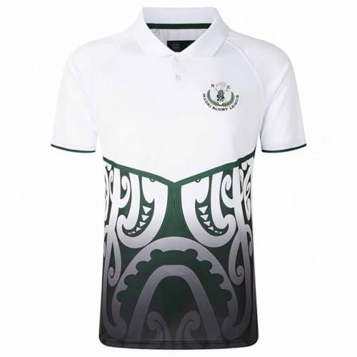 Maori All Blacks All Star Rugby-Trikot, Rugby-T-Shirt, Poloshirt, Herren-Match-Training, Freizeit-Fußballtrikot(Color:07,Size:L)