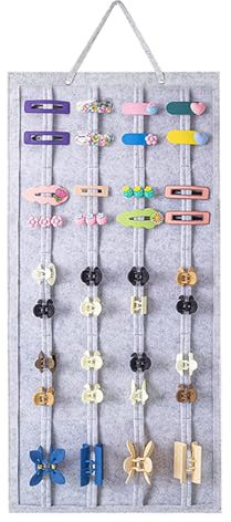 TAZIZI Großer Haarklammer-Organizer, zum Aufhängen, für Damen und Mädchen, Haarspangen, Ständer, Halter für Wand, Tür, Stirnband, Aufbewahrung, Organizer