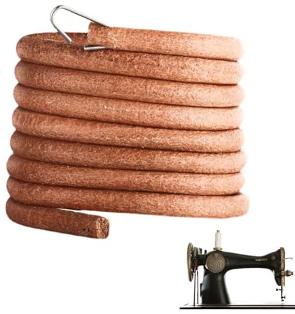 183cm Lang φ6mm Lederriemen Nähmaschine Rund Lederschnur Leder Antriebsriemen mit Haken - Universell kompatibel Langlebig