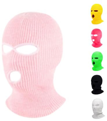NW NATIONWEAR Sturmhaut Ski Maske - Sturmmaske Balaclava - Skimaske Herren - Ski Maske Männer - Balaklava Sturmaske Räuber Maske (DE/NL/SE/PL, Alphanumerisch, Einheitsgröße, Rosa)