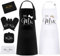 sportvibe Mr & Mrs Couple Aprons Set, Christmas, Wedding, Bridal Shower, Engagement Gifts for Women Men, Adjustable Kitchen Cooking Bib Apron with Dish Towel, Oven Mitts & Pot Holder