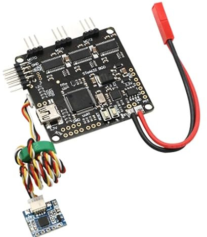 BEEOFICEPENG 1 Stück Storm32 BGC 32-Bit 3-Achsen STM32 Bürstenloser Gimbal-Controller-Platine Schwarz PC+Metall mit Dual-Gyroskop für RC-Drohne