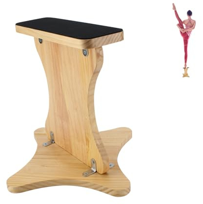 Cheer Balance Trainer, Wooden Cheer Flyer Stand, Cheer Stand for Cheerleading Flyer Balance, Cheer Flyer Stand Balance and Flexibility Trainer for Flexibility Core Strength (With Fixed Iron Sheet)