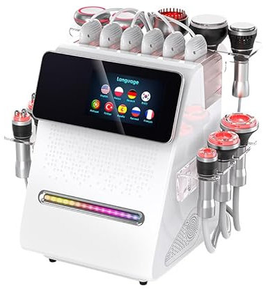 Elitzia 11 in 1 80K Cavitation Professional Body Sculpting Machine Ultrasonic Cavitation Radio Frequency Vacuum LED Lipo Laser Fat Burning Equipment Body Slimming SPA Beauty Salon Machine ETDSD127