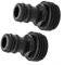 Garten Wasserschlauch Schnellkupplung 2 Stück Set 3/4 Zoll Gewindekran Adapter Kunststoffrohr Montage undichte Verbindung für Outdoor-Bewässerungsanlagen