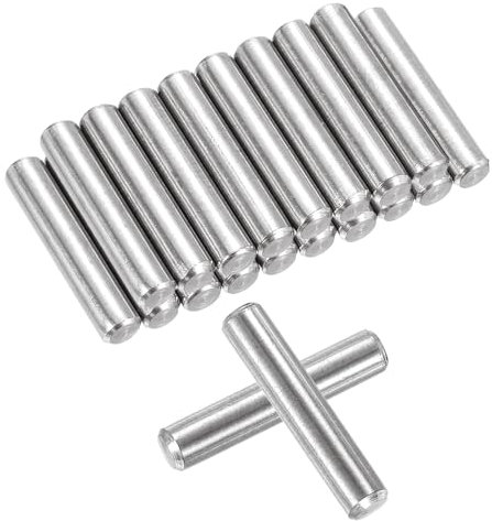QUARKZMAN 50 Stück 5mm x 25mm Regalbodenträger, Regalstifte Zylinderstift, Verstellbare Regalbodenhalter Bodenträger Edelstahl Silber (0,19 x 0,98 Zoll)