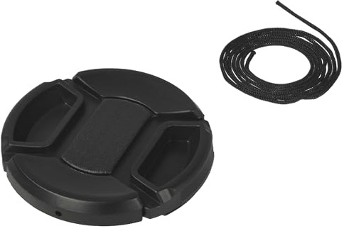 vhbw Bouchon d'objectif 52 mm Compatible avec Voigtländer Nokton 35 mm 1.2 asph II Appareil Photo - Plastique Noir, poignée Interne