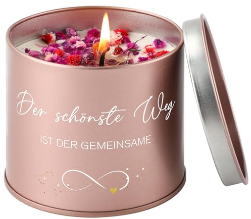 PRSTENLY Hochzeitsgeschenk für Brautpaar, 9OZ Lavendel Duftkerze | Romantisches Hochzeit Geschenk, Hochzeitsgeschenk für Tochter, Geschenk für Braut und Bräutigam