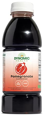 Dynamic Health 473ml 100 Percent Pure Pomegranate Juice Concentrate | Antioxidant & Polyphenol Support, No Additives or Preservatives, Vegan, Gluten Free, BPA Free, Halal, Kosher