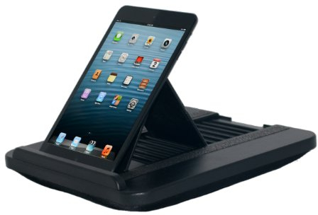 Prop 'n Go Slim - iPad Pillow with Adjustable Angle Control for iPad Air, iPad mini, iPad Pro, iPhone, Tablets, eReaders, and more (Black)