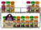 andrew james Wall Mounted Spice Rack – No Assembly Needed | Chrome Hanging Spice Shelf for Inside Cupboard Door or Wall | Kitchen Cupboard Organiser & Spice Storage Rack with Fixings – Holds 16 Jars