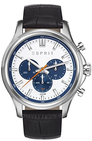 Esprit Herren-Armbanduhr Mathias Chronograph Quarz Leder ES108251003