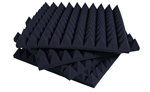 Panneaux insonorisants Pyramidal Correction Acoustique 50x50x6 D30 Noir Anthracite Paquet De 20