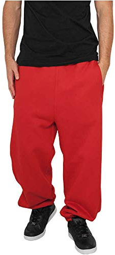 Urban Classics Sweatpants, Pantalon De Sport coupe large Homme, Rouge (Red), XL