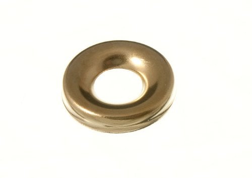 SCREW CUP SURFACE FINISHING WASHERS No. 10 EB BRASS PLATED (pack of 100)