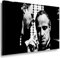 LaraArt Bilder Godfather Leinwandbild LaraArt Bilder Schwarz Weiß Kunstdruck Wandbild 100 x 70 cm