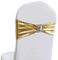 iEventStar Stretch Chair Bow Bows With Buckle Slider Wedding Chairs Decorations Chair Sashes (metallic gold, 50)