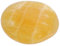 Edelstein Scheibenstein 3-5 cm + Edelsteinkarte | Handschmeichler Taschenstein Massagestein | Lebensquelle Plus (Orangencalcit)