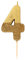 Talking Tables Gold Nummer 4 Geburtstagskerze mit Glitzer – Tortendekoration für Kinder, Erwachsene, 40. Geburtstagsfeier, Jubiläum, Meilensteinzeitalter, Height 8cm, 3