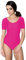 Aquarti Damen Ballett Trikot Kurzarm Gymnastik Tanz-Body, Farbe: Pink, Größe: 38