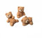 3Pcs Teddy Bears Cake Topper Christening Decoration 3D Edible Fondant Figures Great for Kids Boy Girl Birthday Baby Shower Easy to Use