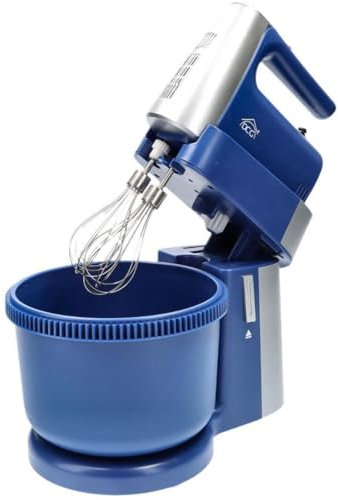 DCG Frullatore con ciotola rotante 3 litri - Frullatore da cucina 400 W a 5 velocità regolabili - Frullatore manuale blu