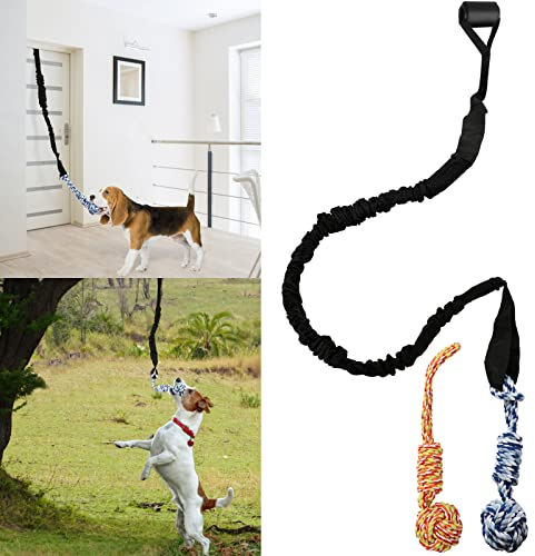 QINGFANGLI Springstab-Hundespielzeug, Seil-Spielzeug, Outdoor-Hundespielzeug für Pitbull, mittelgroße bis große Hunde, Outdoor-Bungee-Hängeseile, Muskelaufbauer, Hunde, interaktives Spielzeug