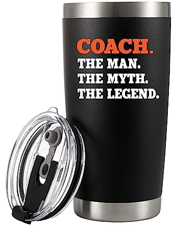 Panvola Coach The Man The Myth The Legend Coach Gifts Sports Football Baseball Basketball Gym Trainor Soccer Vacuum Insulated Tumbler (20 oz)