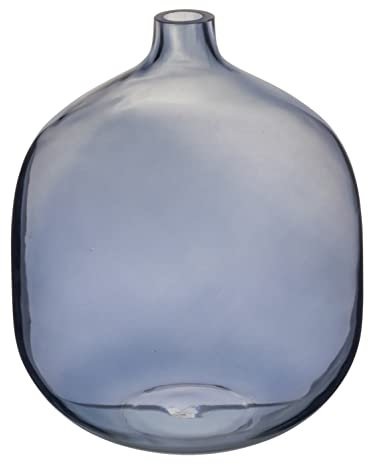 Bloomingville Moderne Vase aus klarem getöntem Glas, Blau