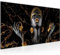 Runa Art Tableau Decoration Murale Femme africaine Moderne Toile non tissée Salon Salle Noir Or Fashion Beauty 045412a