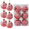 Rote Weihnachtskugeln, 6 Stück, Weihnachtsbaumschmuck, hängende Kugeln mit Schnüren, zarte Weihnachtsschmuck, Kugel, rot, bruchsicher, Set für Neujahr, Urlaub, Party, Dekorationen, Anhänger, Innen-