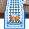 Oktoberfest tischläufer , deko Oktoberfest tischdecke ,bayrische deko tischläufer blau und weiß für Oktoberfest Accessoires, Biergärten, Oktoberfest tischdeko