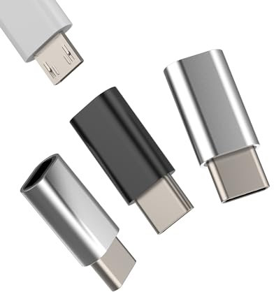 Micro USB Female to USB C Male Adapter(3pack)for Apple iphone16 15 pro max Android Charging Cable Converter Type C Data Transfer Connector Micro-USB Cord for ipad Dongle Adaptor compatible for Samsung