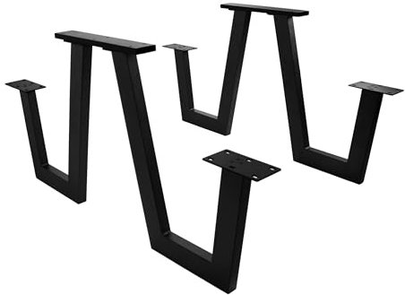 Natural Goods Berlin Sitzgruppe W-Form - DIY Biertischgarnitur Tischgestell Schwarz für Draußen mit Bank - Campingbank mit Tisch - Biergartengarnitur - Bankgestell Metall Biergarnitur 142 cm x 70 cm