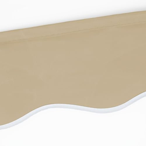 Eclipse Volant aus Polyacryl inkl. Keder, hochwertiges Markisentuch Farbe: Kieselfarbe, Markisenbreite: 2.5 m Zubehör für Verschiedene Markisen als Sonnenschutz für Balkon und Terrasse