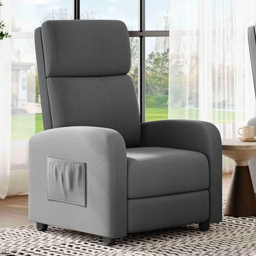 Relaxsessel mit Liegefunktion aus Leinen, Verstellbarer Fernsehsessel | Leinenbezug, Verstellbar, Polsterung, Wohnzimmer, Schlafzimmer, Heimkino