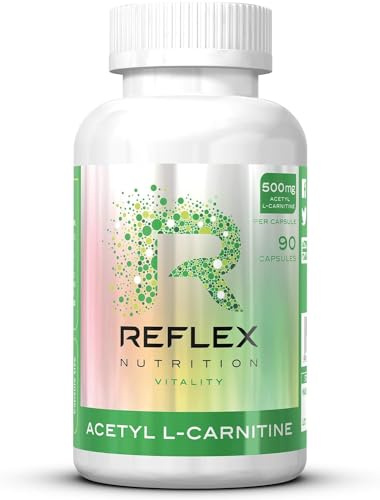 Reflex Acetyl L-Carnitine Supplement for Energy Support, 90 Capsules | Amino acid similar to L-Carnitine. Supports how the body uses energy from fats and fits into training and daily routines.
