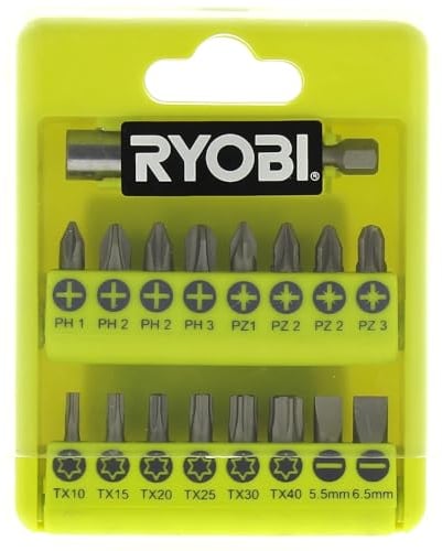 Ryobi RAK17SD Screwdriver Bit Set (17 Piece)