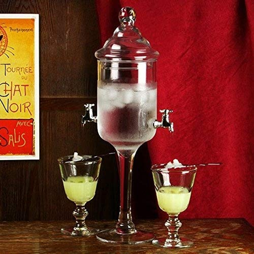 Glass Absinthe Fountain - 1.2ltr Absinthe Fountain for Preparing and Serving Absinthe