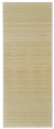 vidaXL Tapis en Bambou Naturel à Latte Rectangulaire Salon Intérieur Maison
