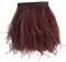Sowder Straußenfeder-Borte, Fransen mit Satinband, für Kleidung, Kostüme, Nähen, Dekoration, 183 cm braun