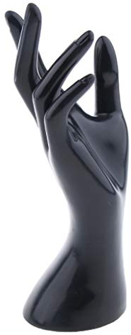 perfk SchaufensterSpielzeugpuppe Handmodell Schmuck Armbänder Ringe Uhr Halskette Halter Display Model SpielzeugSpielzeugpuppe Training Modell, Schwarz