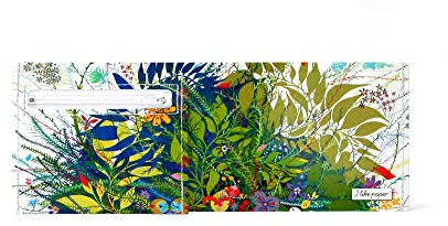 I LIKE PAPER – WILD Flowers – Pappwallet/Portemonnaie/Geldbörse aus Tyvek® - mit Reißverschluss für Münzgeld - 3 Kreditkartenfächer, Dokumentenfach - reissfest - wasserabweisend - Made in Germany