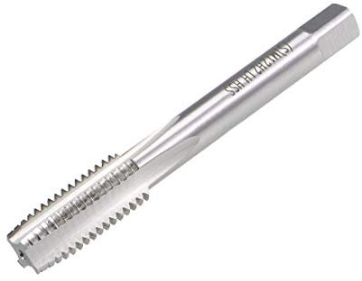 sourcing map Taraud Machine Métrique Gauche Filetage M12 Pas 1.75 H2 4 Flûtes Acier Rapide