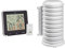 TFA Dostmann Digitale Life, Wetterstation mit Funk, Hintergrundbeleuchtung, Aussen-und Innentemperatur, schwarz + Schutzhülle für Sender Artikel, 98.1114.02, leicht zu montieren, weiß