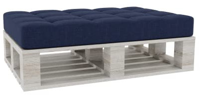 Gutekissen® Palettenkissen Gesteppte Kissen mit Knöpfen, Palettenauflagen Sitzkissen Rückenlehne Gesteppt PFG (Sitzkissen 120x80, Navy blau)