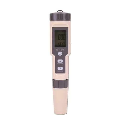 INF Digitales Messgerät für Wasser, 4-in-1, IP67, Wassertester für Salzgehalt, TDS, EC, Temperatur, Farbe Weiß/Grau