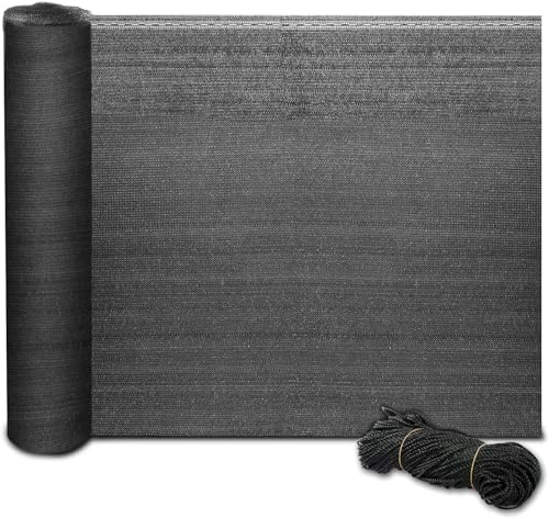 casa pura | Marius | Brise Vue Occultant - Corde/Lien de Fixation Inclus - Tissu HDPE d'ombrage 150 g/m² | Idéal Protection Solaire, Brise-Vue, Brise-Vent | Anthracite, 1m x 50m